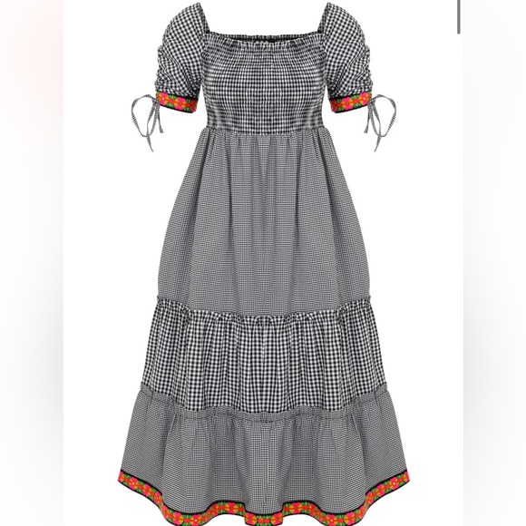 Boo Pala Dresses & Skirts - Boo Pala‎ Philippa Dress Gingham Smocked